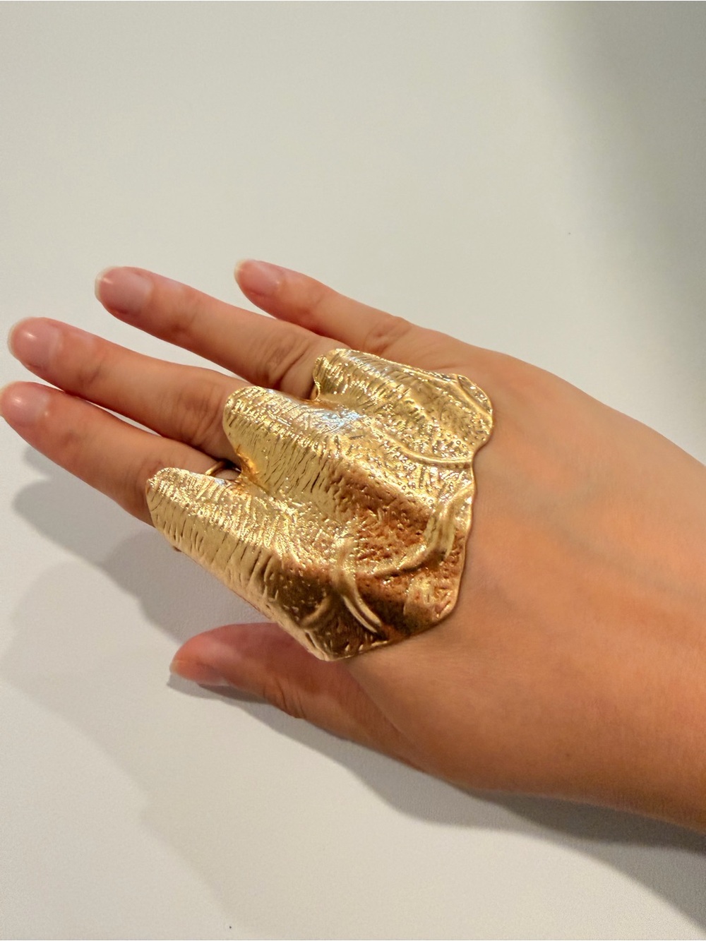 Sculptural Gold Statement Ring - Picture 7 of 8
